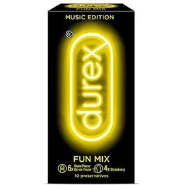 DUREX PRESERVATIVOS MUSIC EDITION FUN MIX 10 UNIDADES