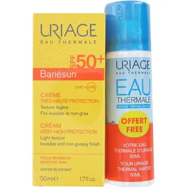 Uriage Crema Solar Bariesun SPF50+ + Agua termal 50ml